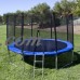Best Seller 12ft Outdoor Round Trampoline and Safety Enclosurefor Kids Adults Small Exercise 12' Trampoline on Clearance - Blue   571086590